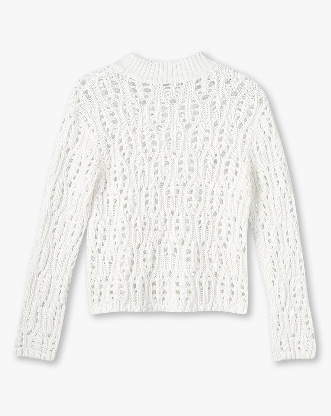 FULL ARM SWEATER, WHITE, 15-16Y