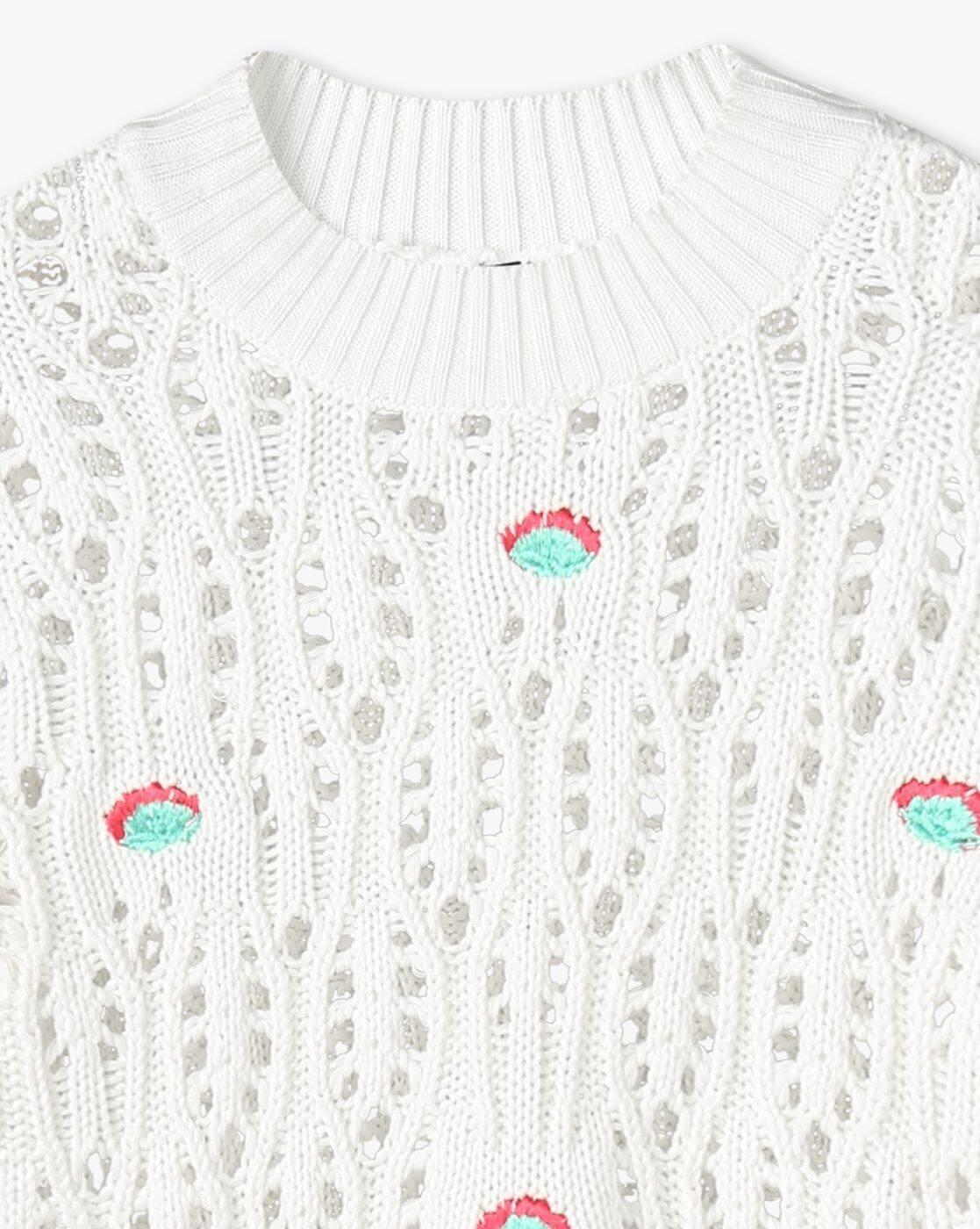 FULL ARM SWEATER, WHITE, 15-16Y