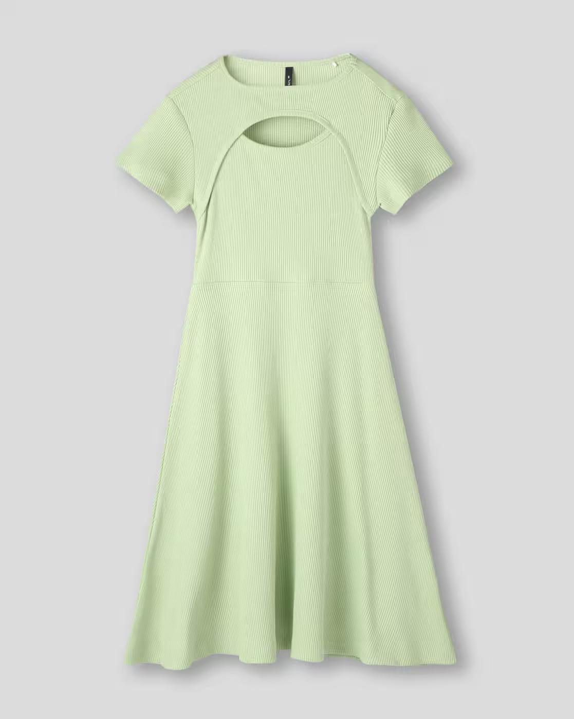 Knitted Cutout Dress, OLIVE, 15-16Y