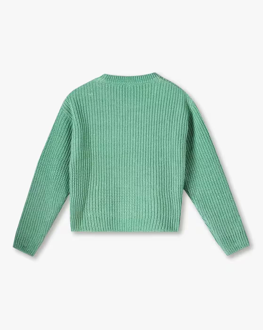 Sweater w beads, GREEN, 15-16Y