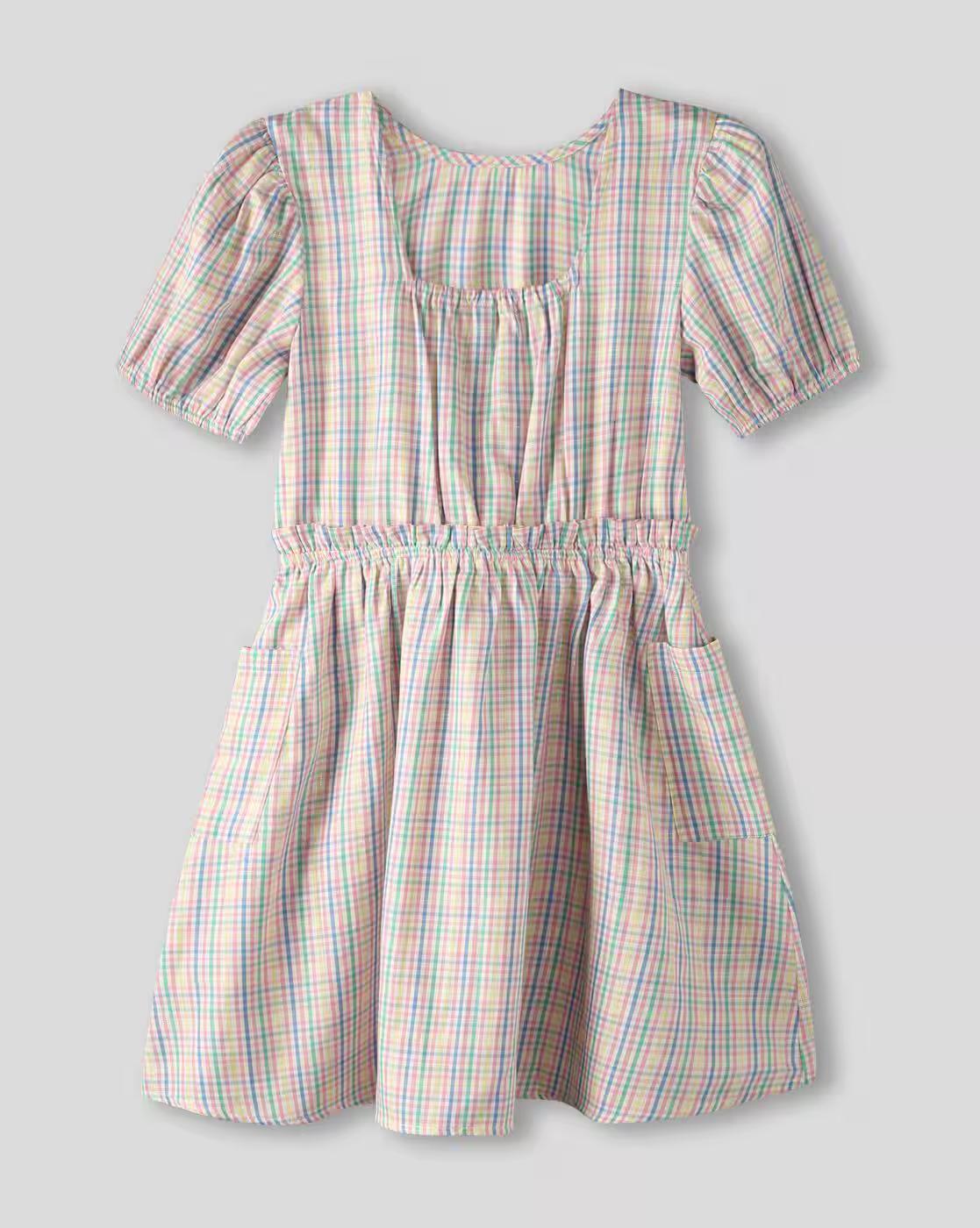 YARN DYED DRESS, WHITE, 15-16Y