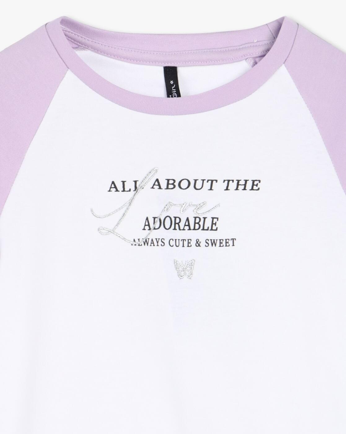 Crew neck Tshirt, LILAC, 8-9Y