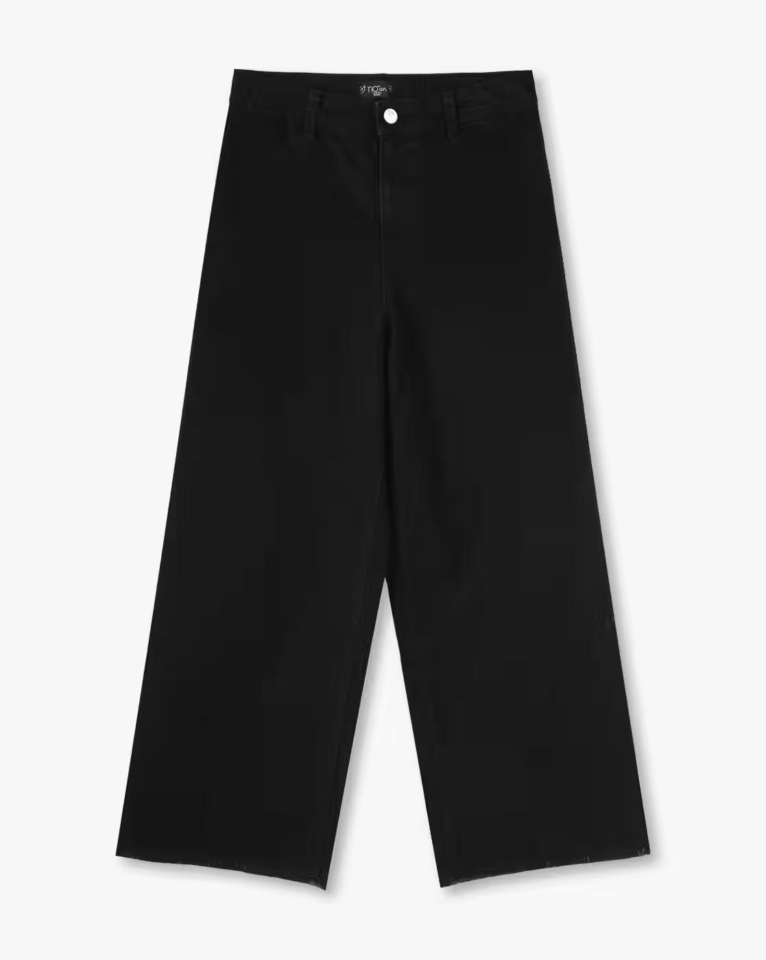 WIDE LEG PANTS, BLACK, 8-9Y