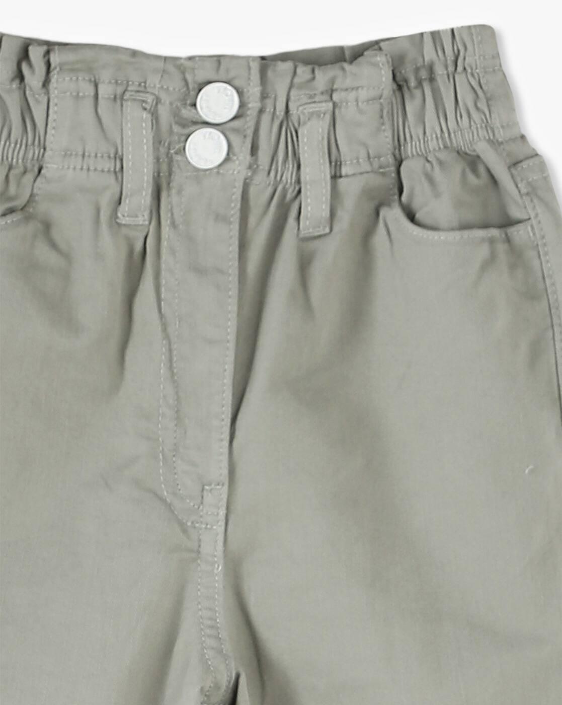 colored paper bag jean, LT OLIVE