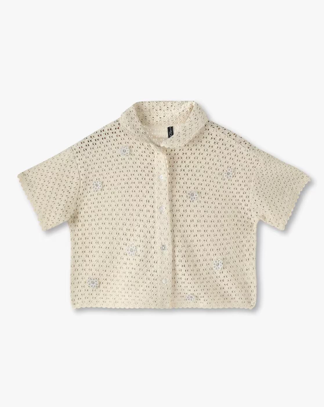 MESH RESORT SHIRT, BEIGE, 15-16Y