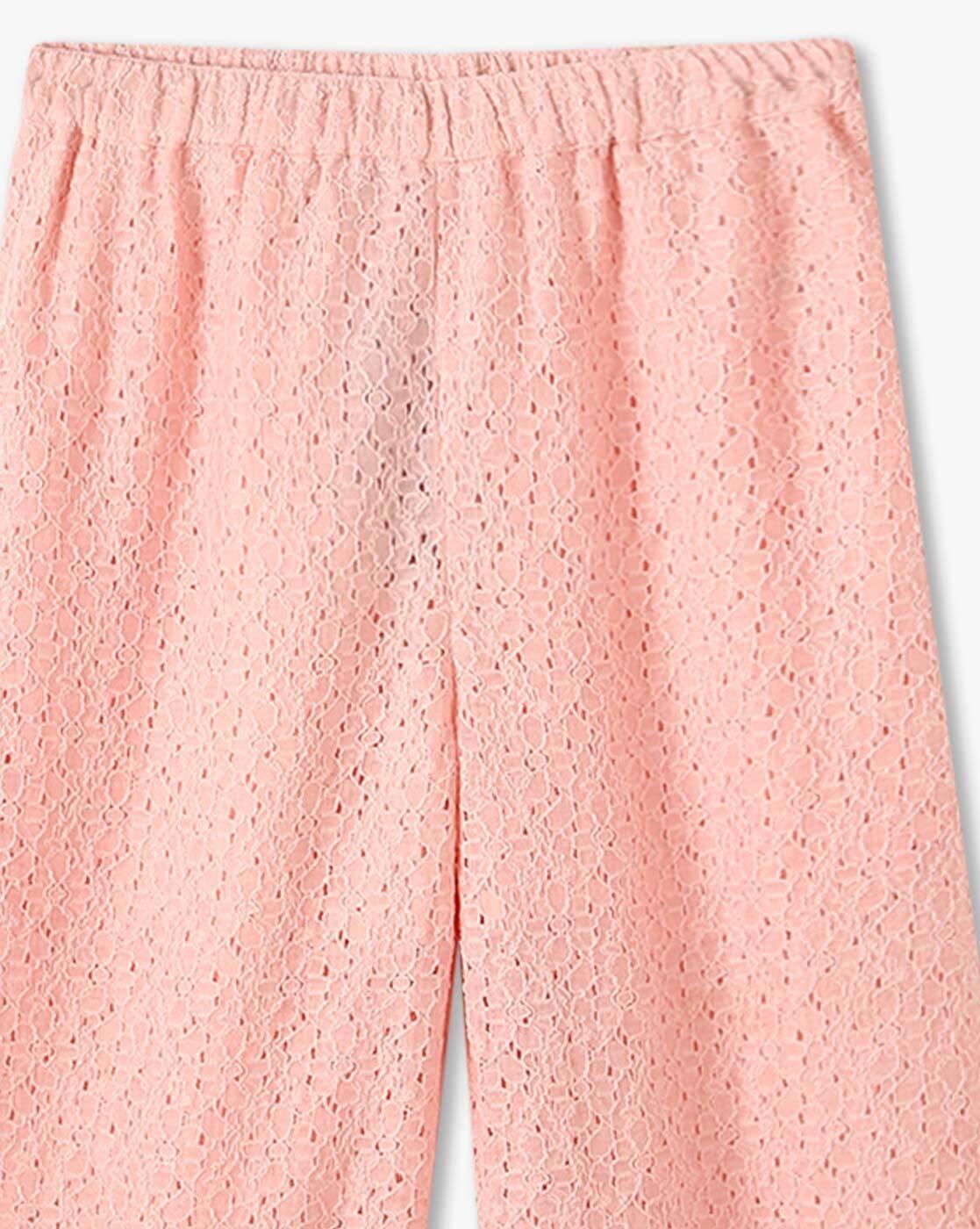 Lace Culotte, PEACH, 8-9Y
