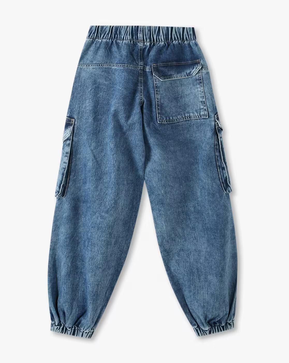 DENIM JOGGER, MEDIUM BLUE, 9-10Y