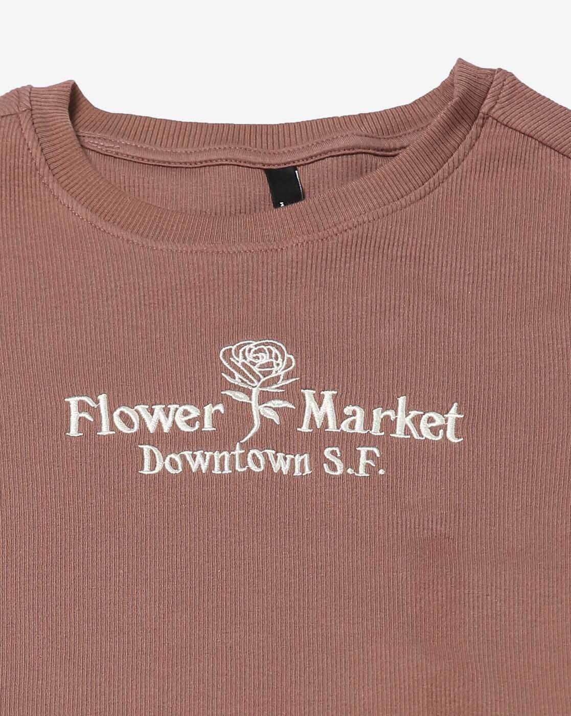 NEW YORK EMBROIDERY T SHIRT, BROWN, M