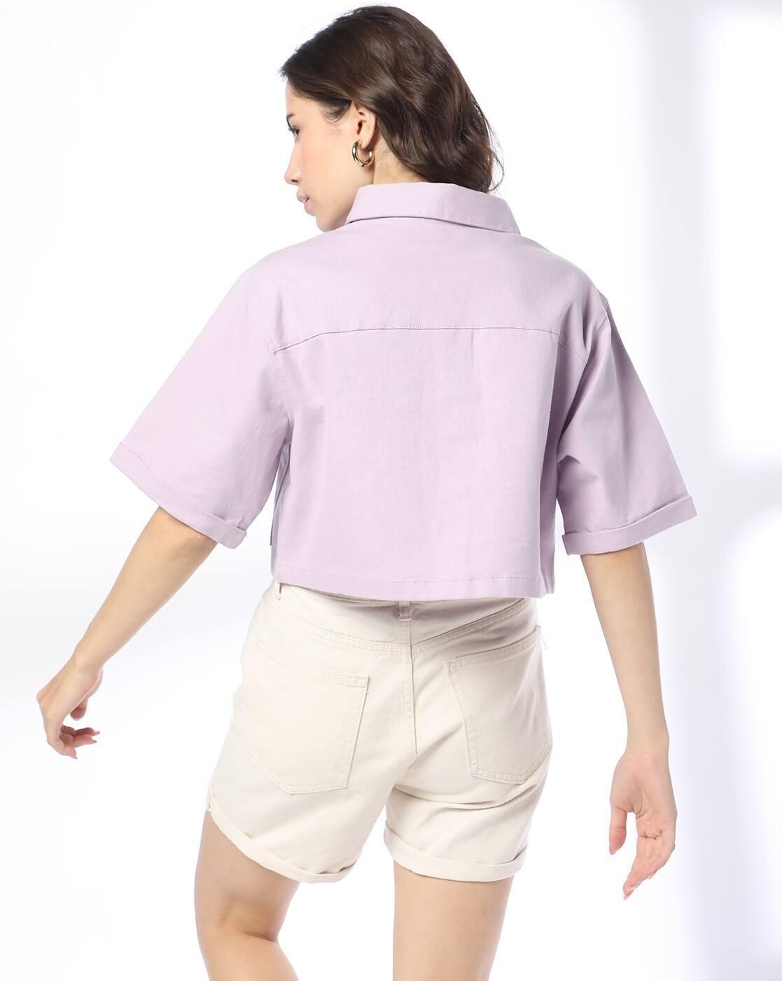 Women Regular Fit Shirt with Flap Pockets