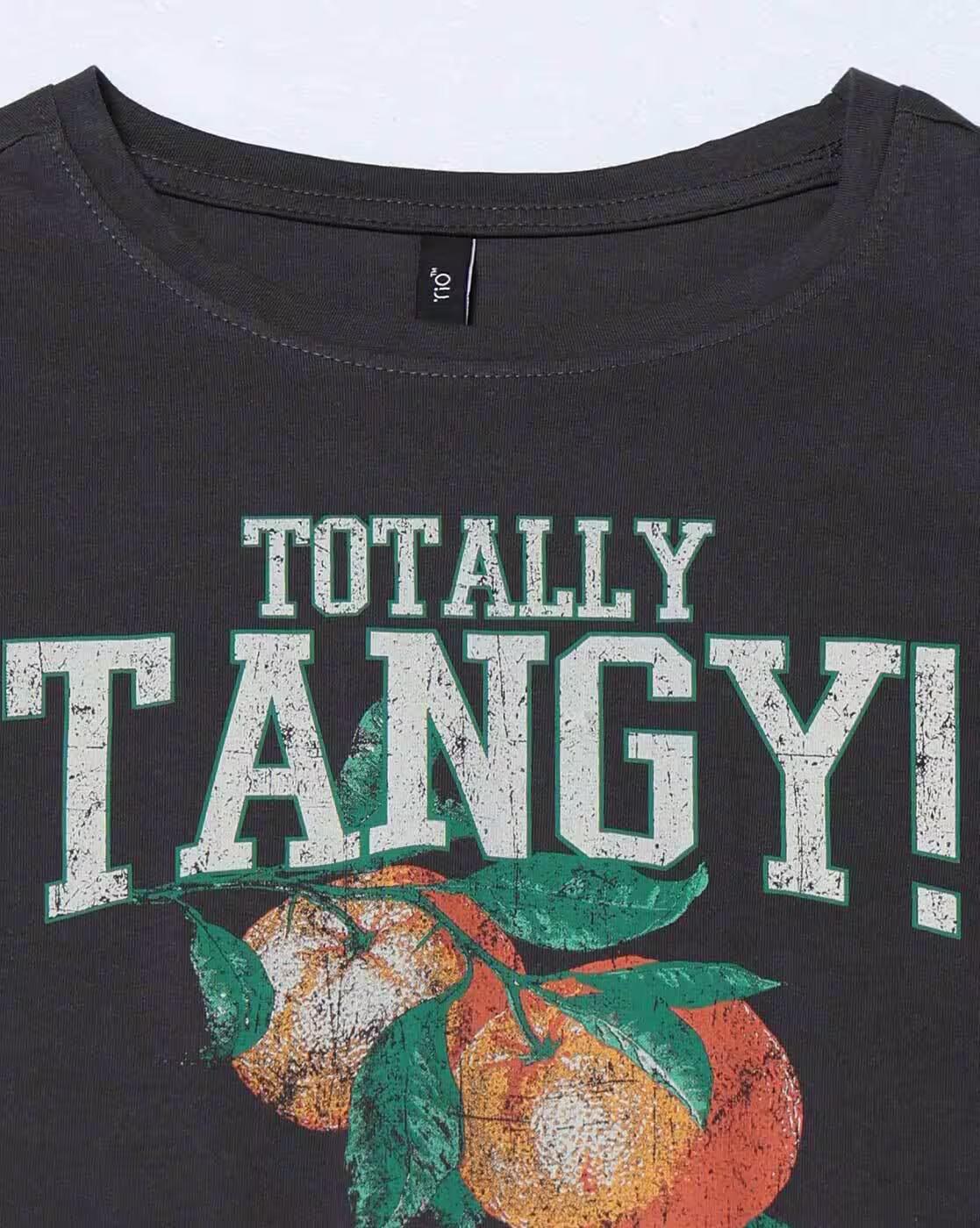 FEELING PEACHY TEE, GREY, XL