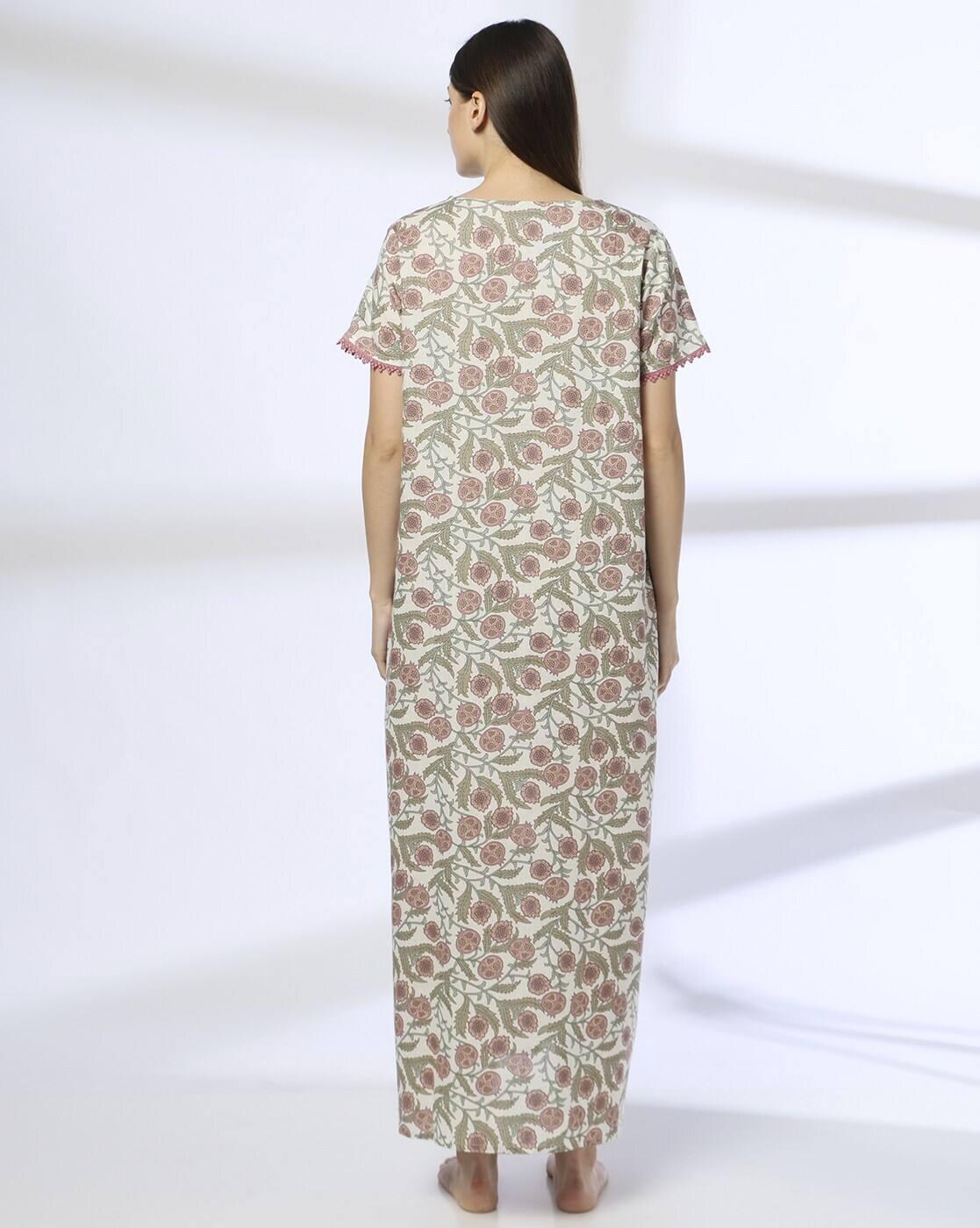 Cotton Nightie BLC2913, OFF WHITE, L