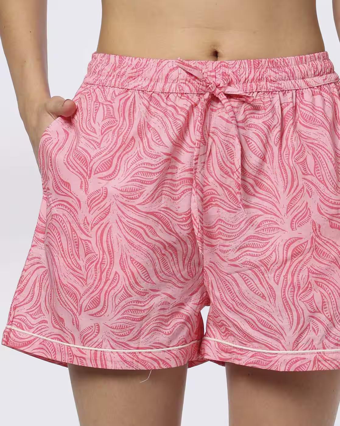 Woven Shorts Set LWS01, PINK, L