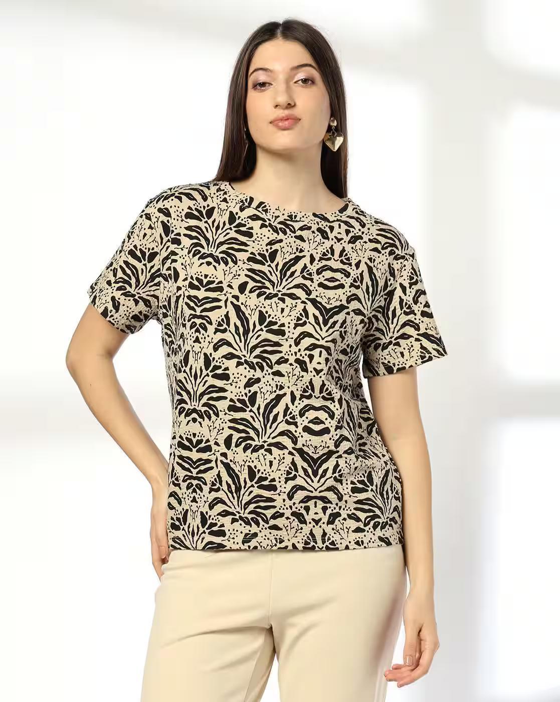 Textured Knit Top LWT41, BEIGE, XL