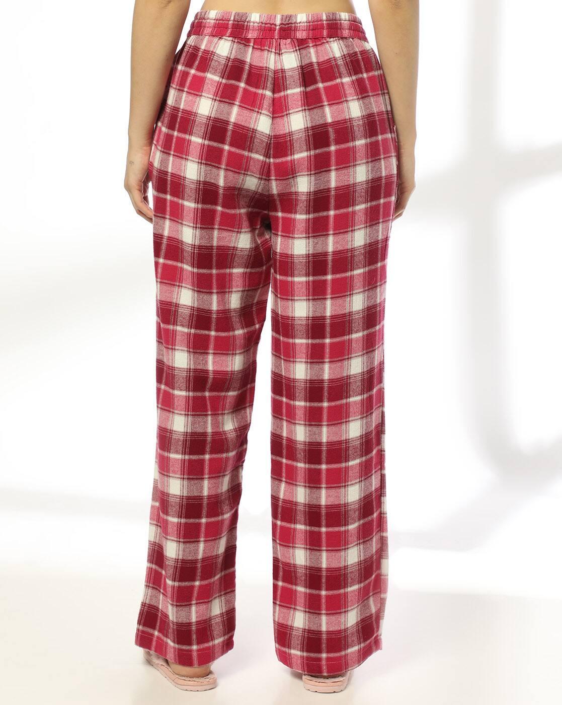 Flannel Pajama, DARK PINK, M
