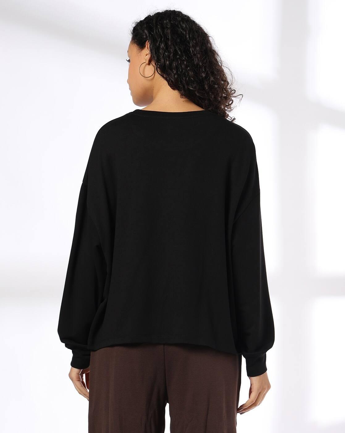 HELLO KITTY KNIT TOP, BLACK, XXL