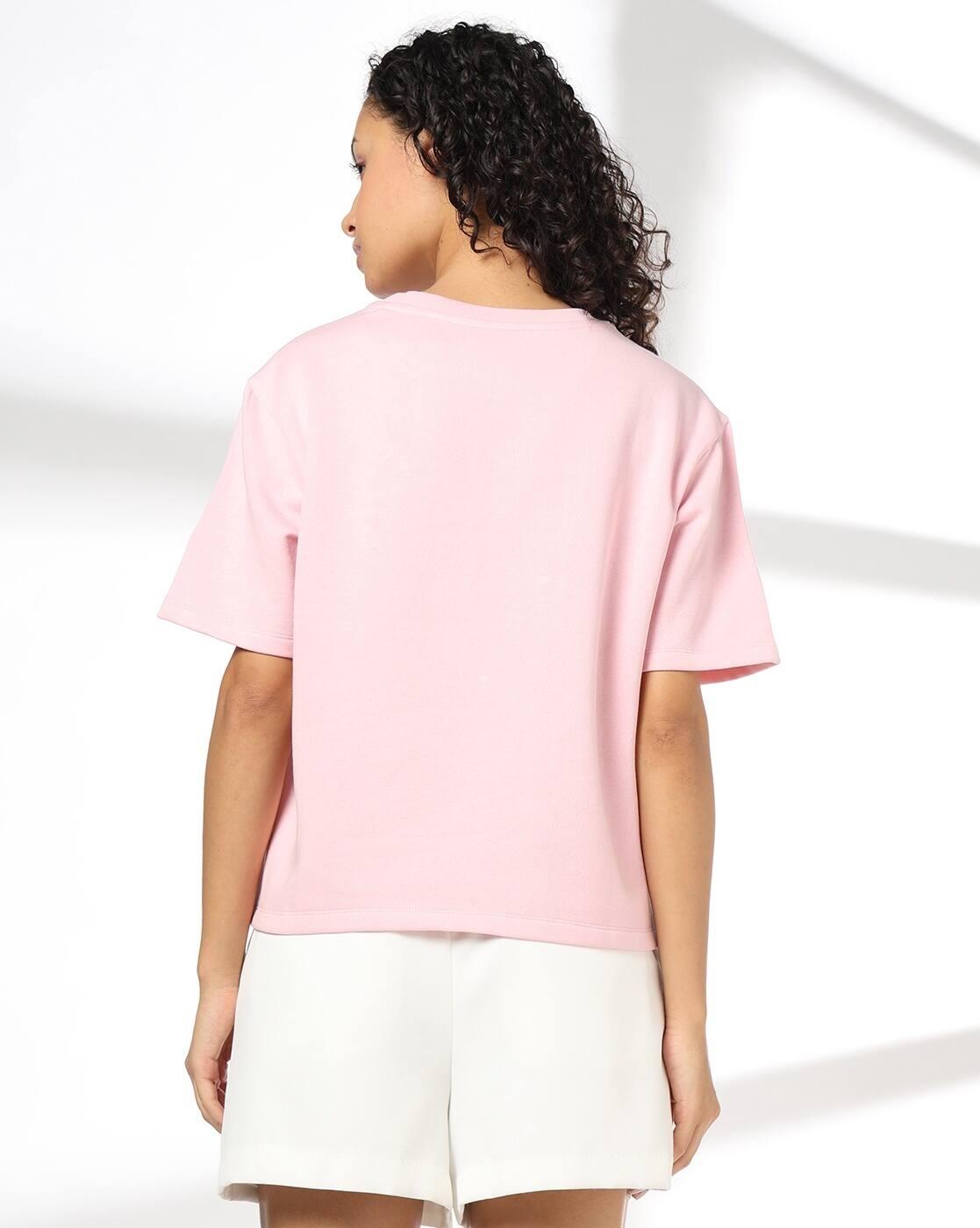 KNIT TOP OPTIMISTIC SMILY, PINK, M