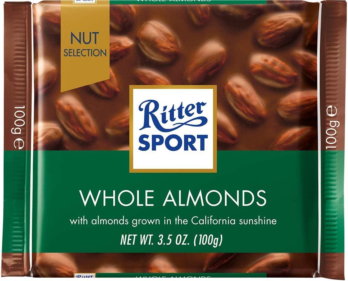 Ritter Sport | Ritter Sport Whole Almond Chocolate Bar 100 g