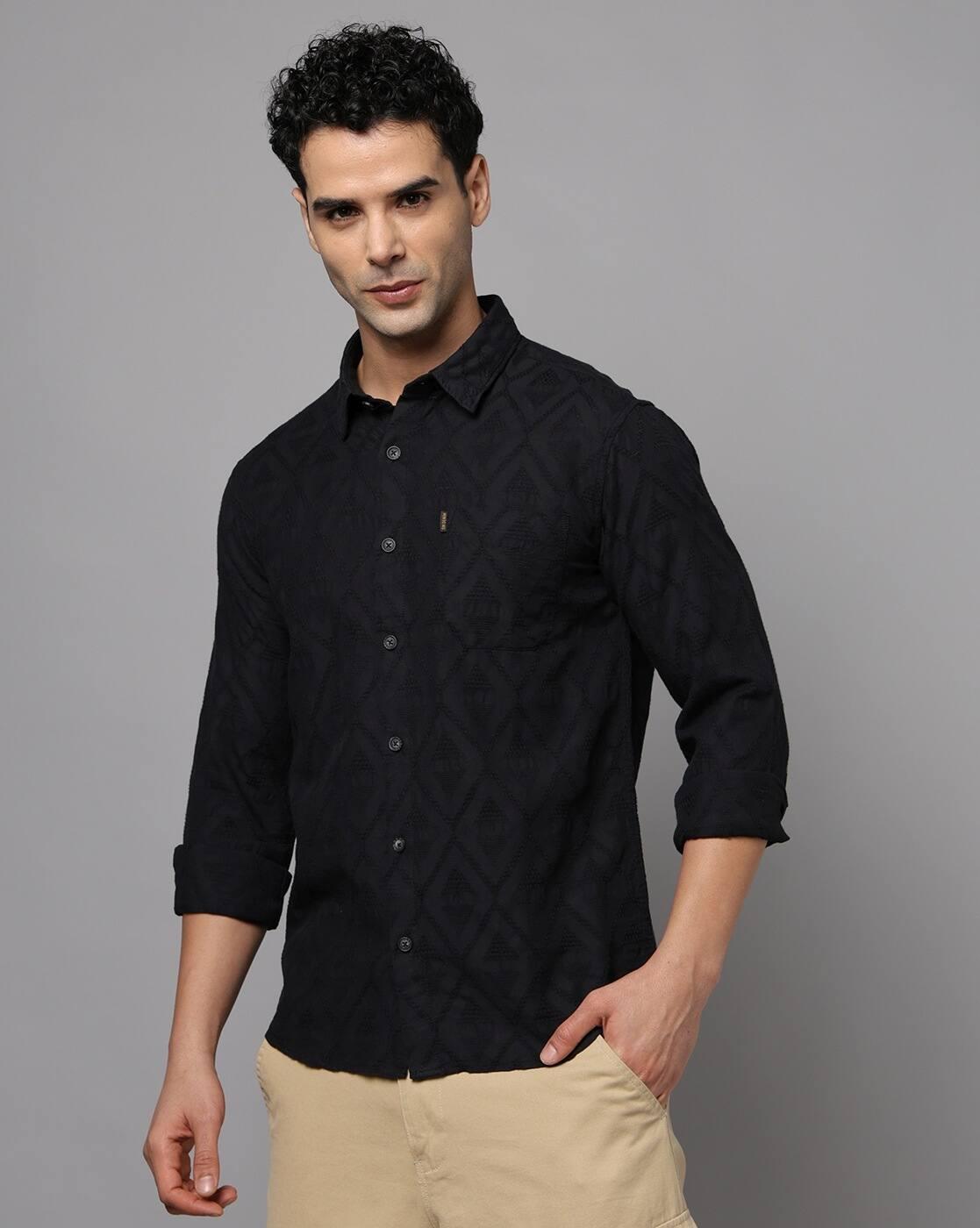 SIN-MC-SS25-TOPS SHIRTS, BLACK, S