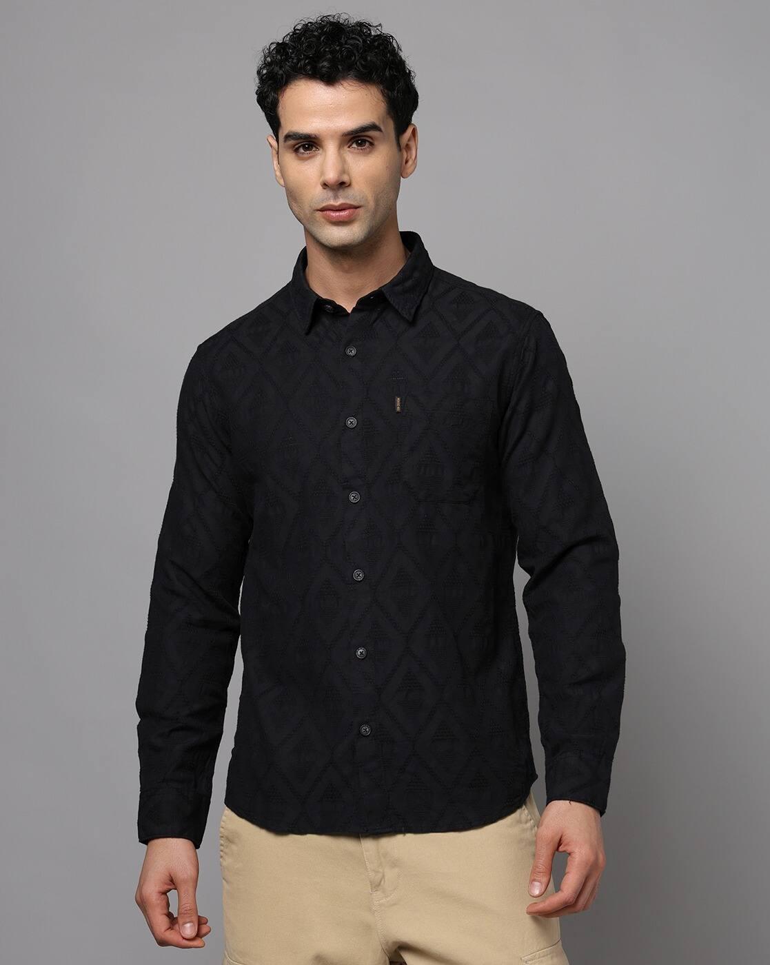SIN-MC-SS25-TOPS SHIRTS, BLACK, S