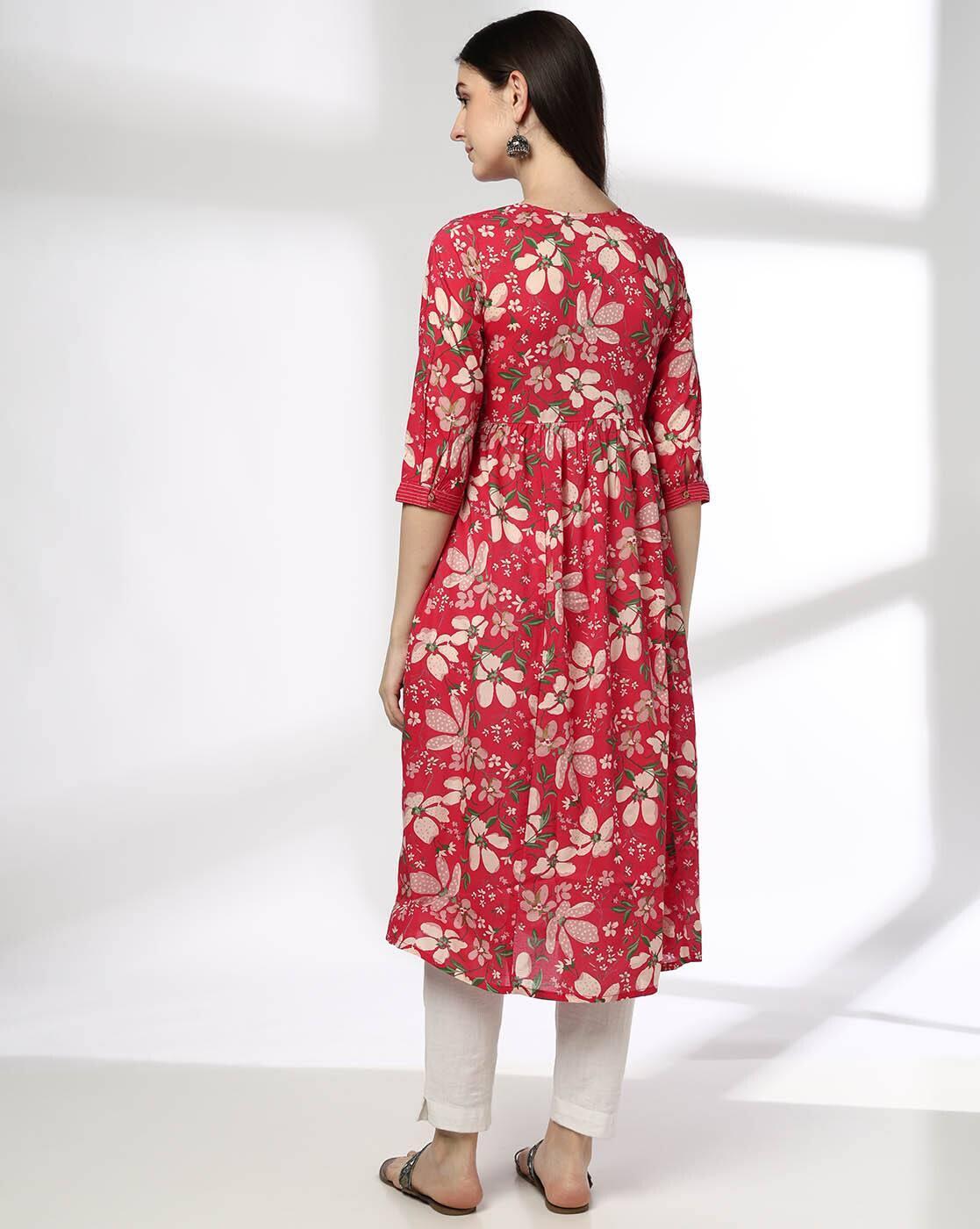 Pink floral Alia, PINK, XS