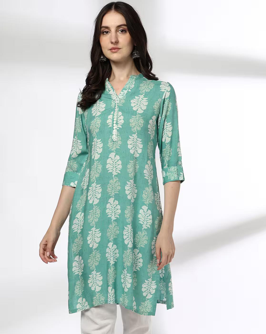 green ultimate kurta, GREEN, L