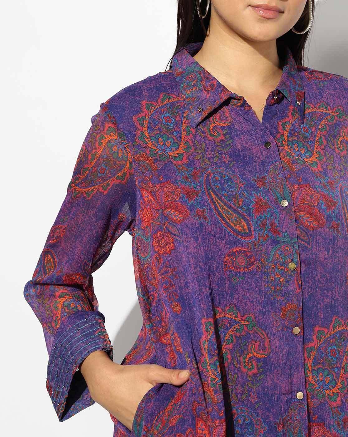 SVRNAAFU KURTAS, PURPLE, XL