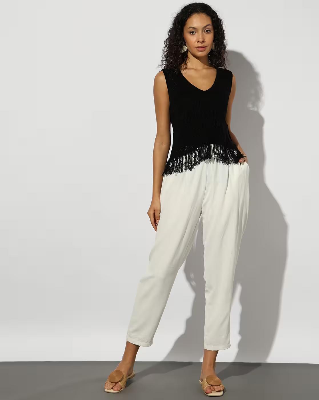 Svrnaa by AZORTE,WOMENS WEAR,BLACK