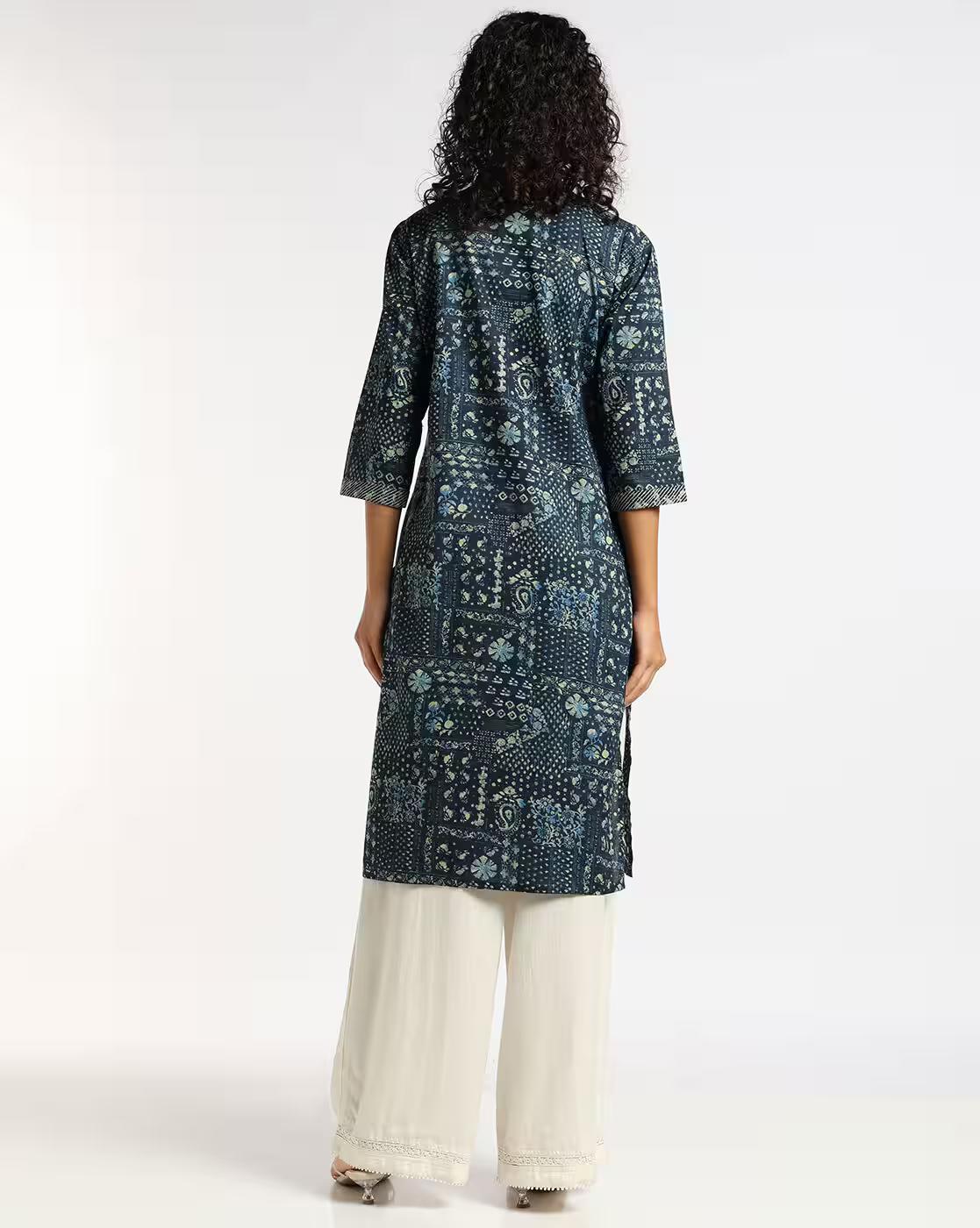 Floral All Over Printed Straight Kurta