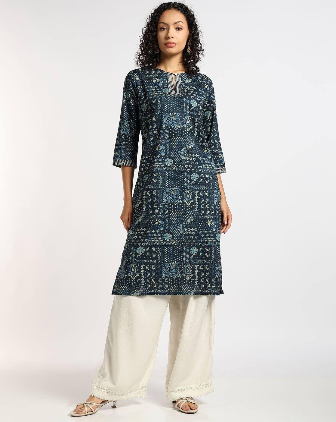 Floral All Over Printed Straight Kurta