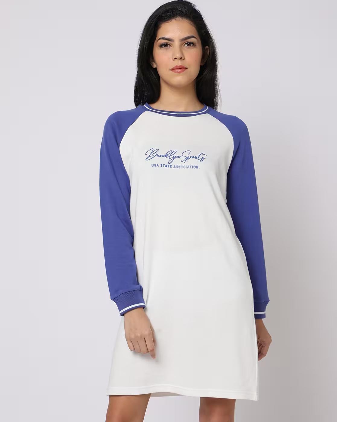Typographic Print Shift Dress