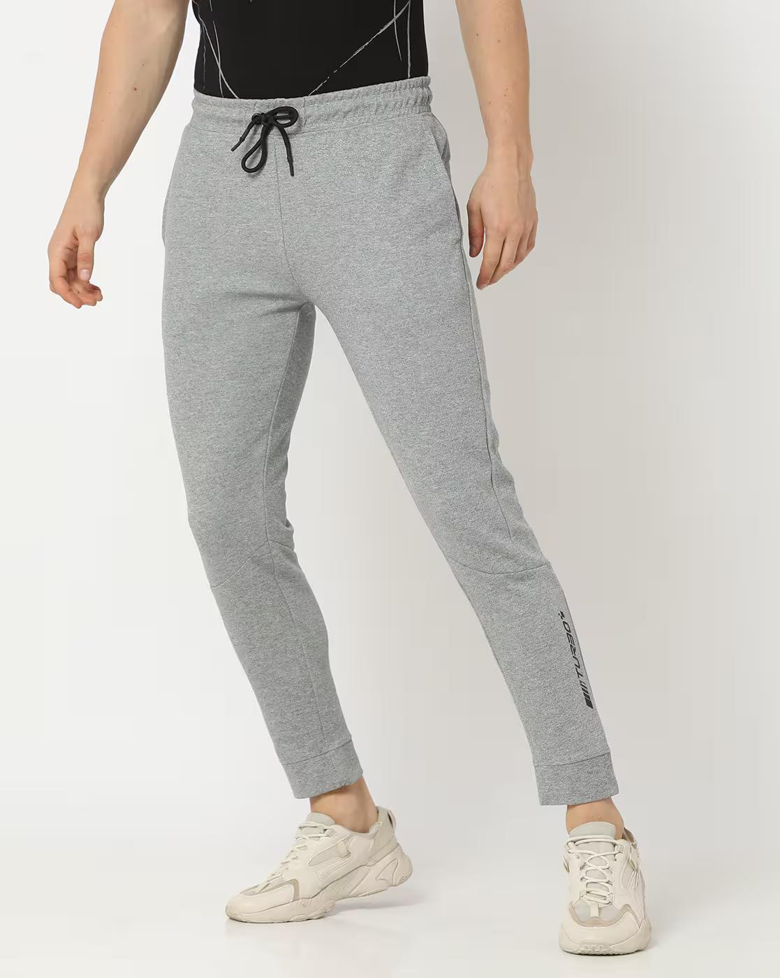 Men Heathered Slim Fit Joggers