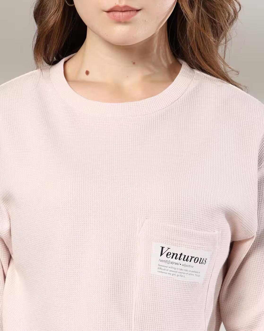 PATCH POCKET BOXY TEE, LT PINK, S