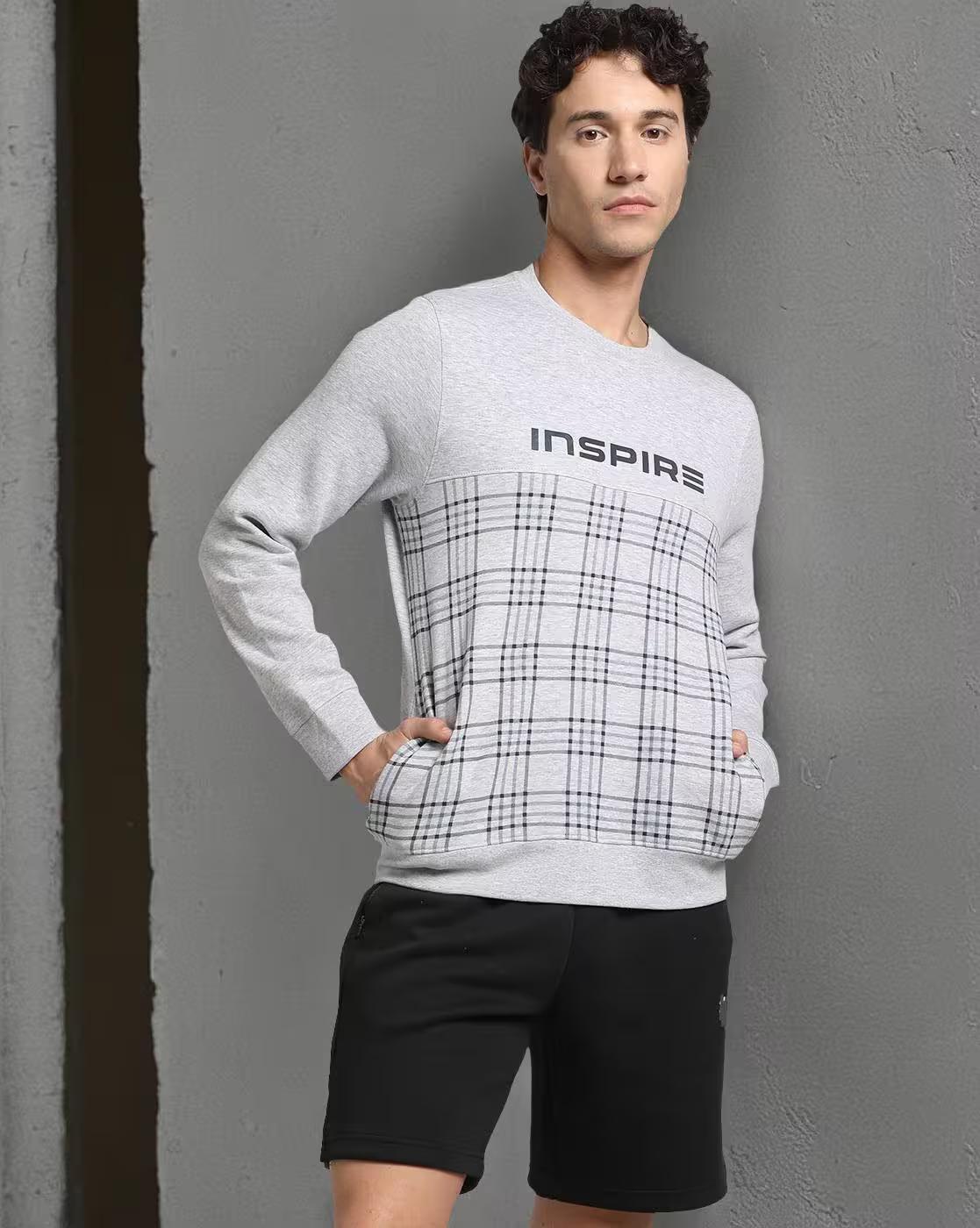 ROUND NECK CNS SWEATSHIRT, GREY, XXL