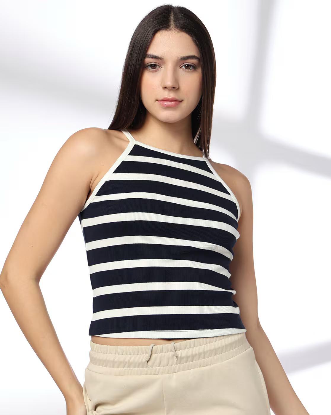 Women Striped Fitted Camisole