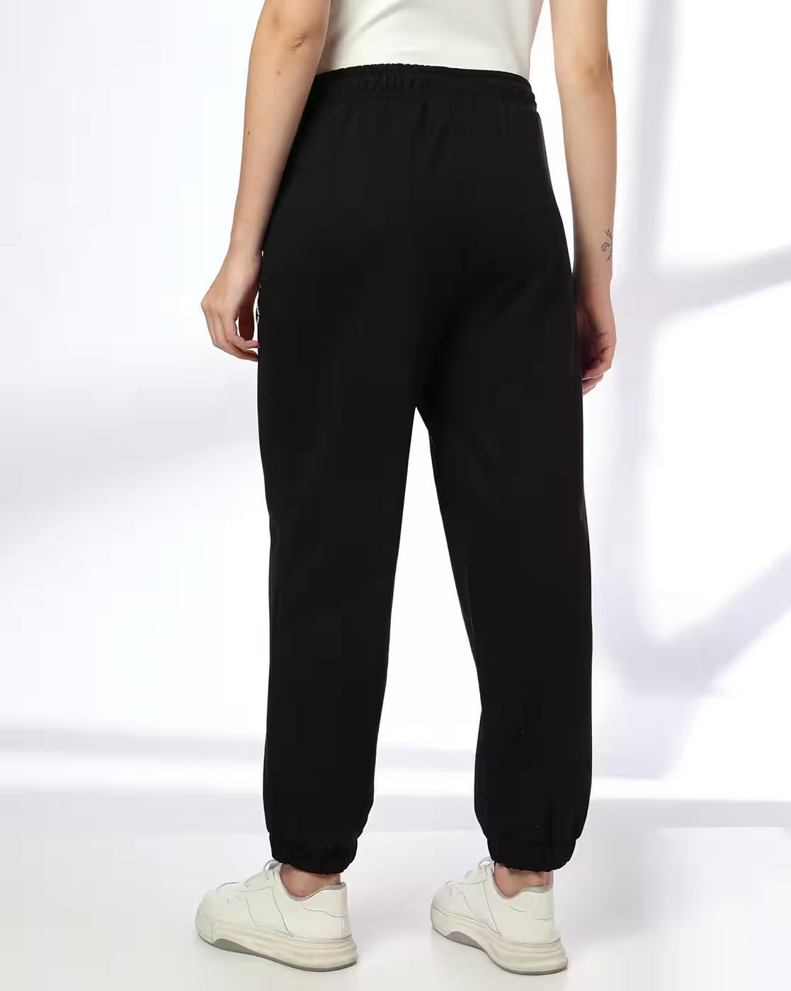 PLACEMENT GRAPHIC JOGGER, JET BLACK, XS