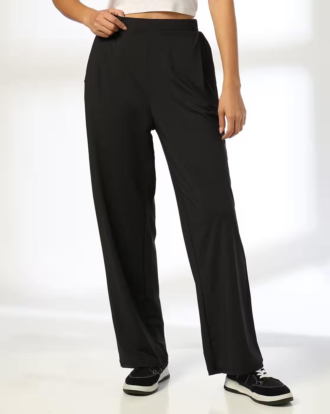 SOLID PLEATED TRACK, JET BLACK, M