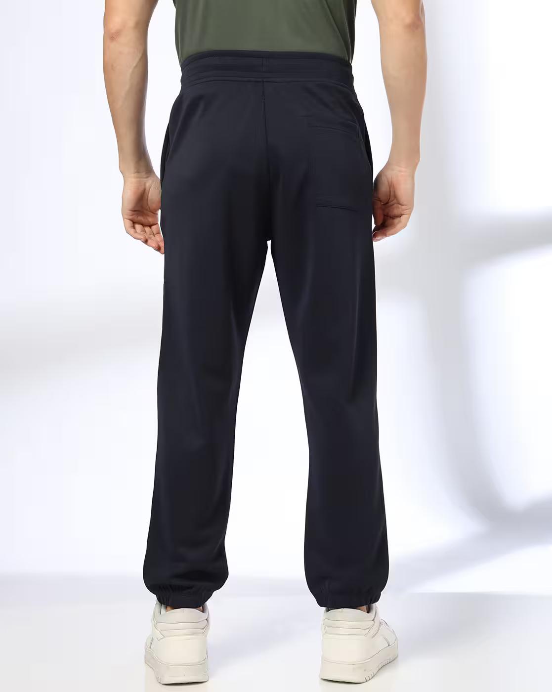 SIDE OVERLOCK STR JOGGER, NAVY, S