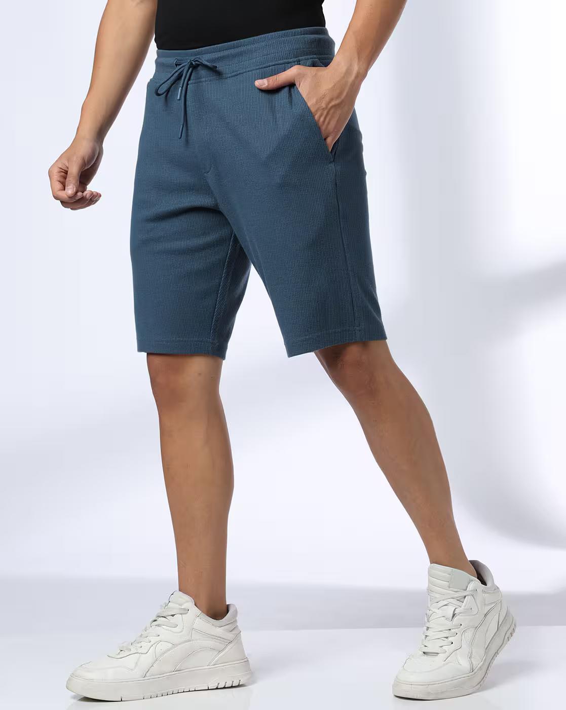 NANO VERTICAL STRIPES NEW SHORT, BLUE, L