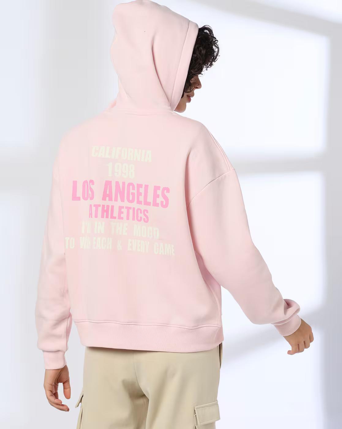 OVERSIZED ZIPTHROUGH GRAPHI, LT. PINK, L