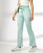 SOLID VELOURE KICKFLARE TRACKPA, MINT, L
