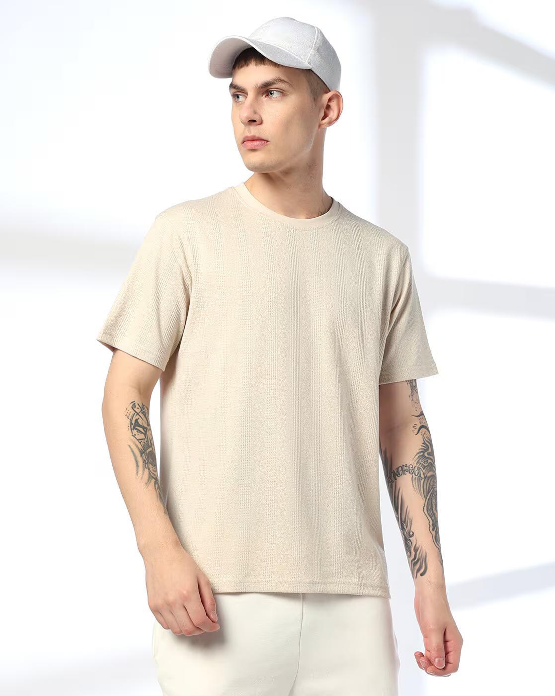 VERTI DOTS PATTERN BOXY FSN, CREAM, XXL
