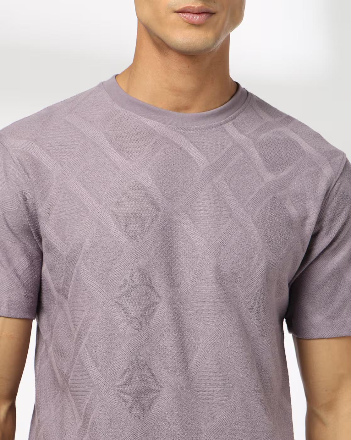 CROSSROADS PATTERN BOXY F, LAVENDER, XXL