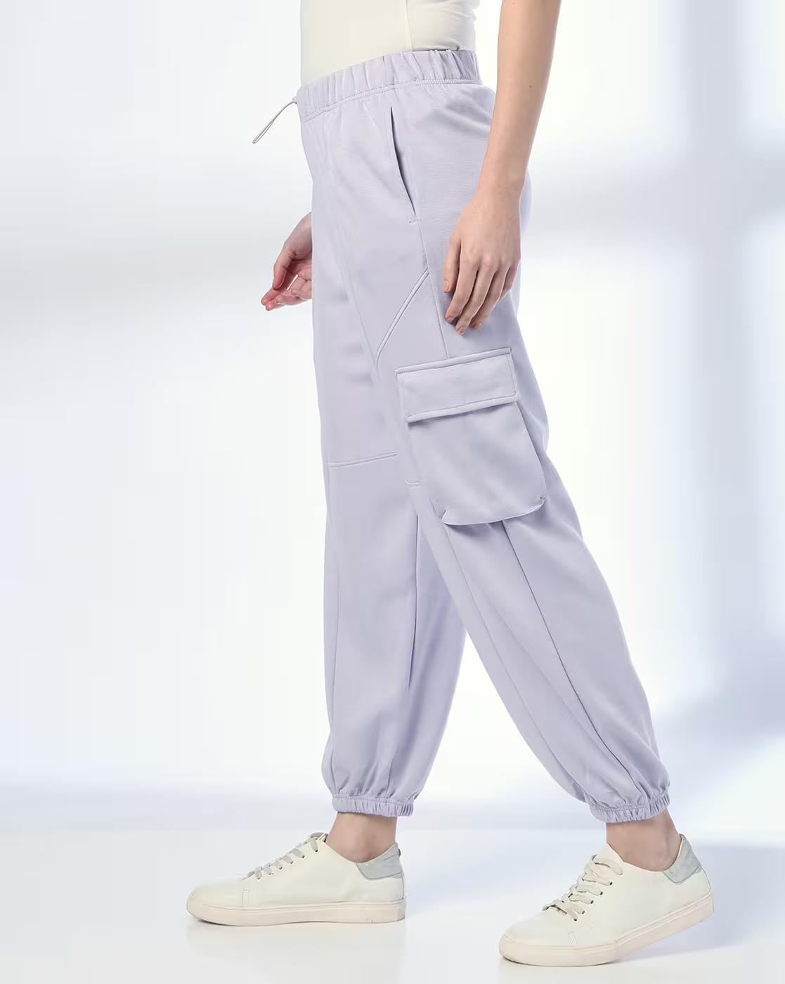 Cut and sew cargo jogger, LT. PURPLE, S
