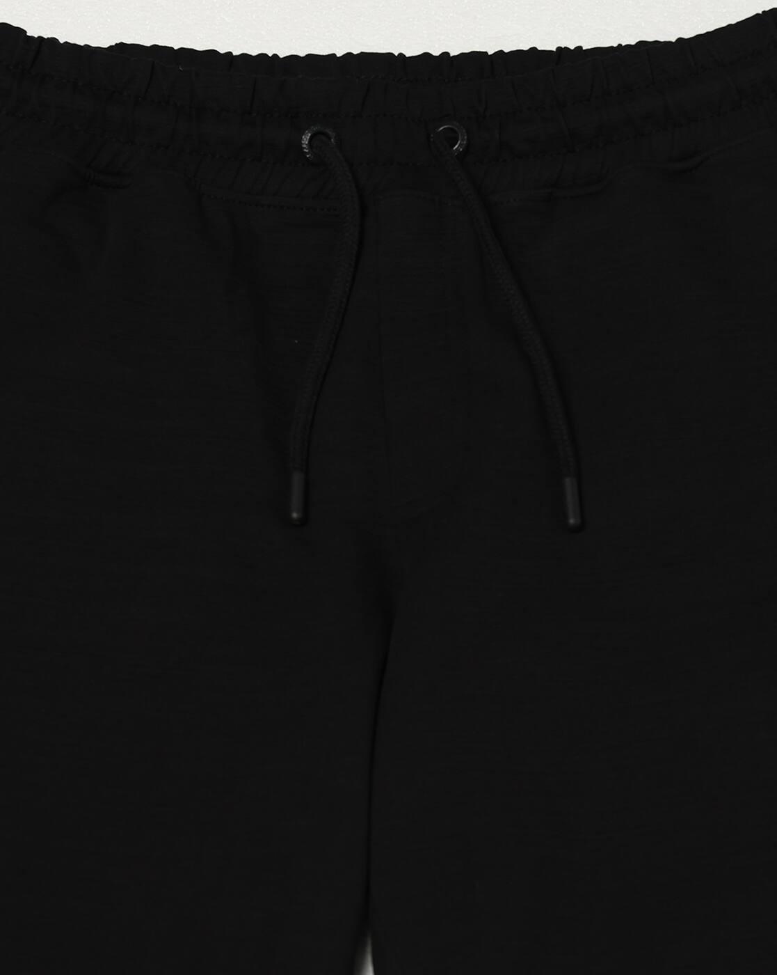 CRUSHED LYCRA SHORTS, JET BLACK, XXL