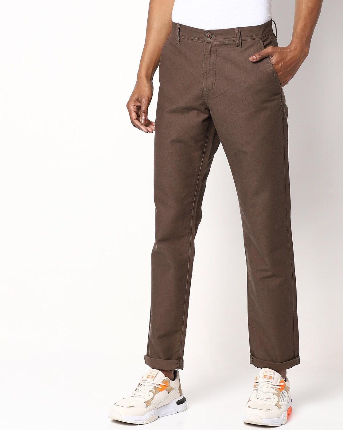 Mock linen chino olive 36