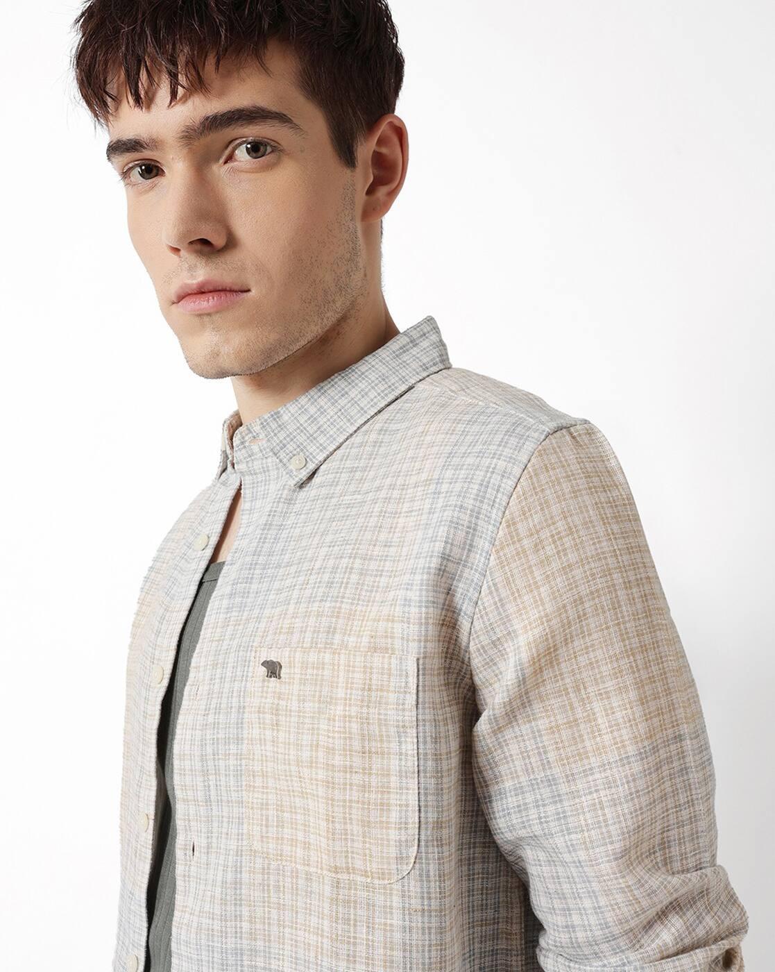 Men Checked Slim Fit Shirt