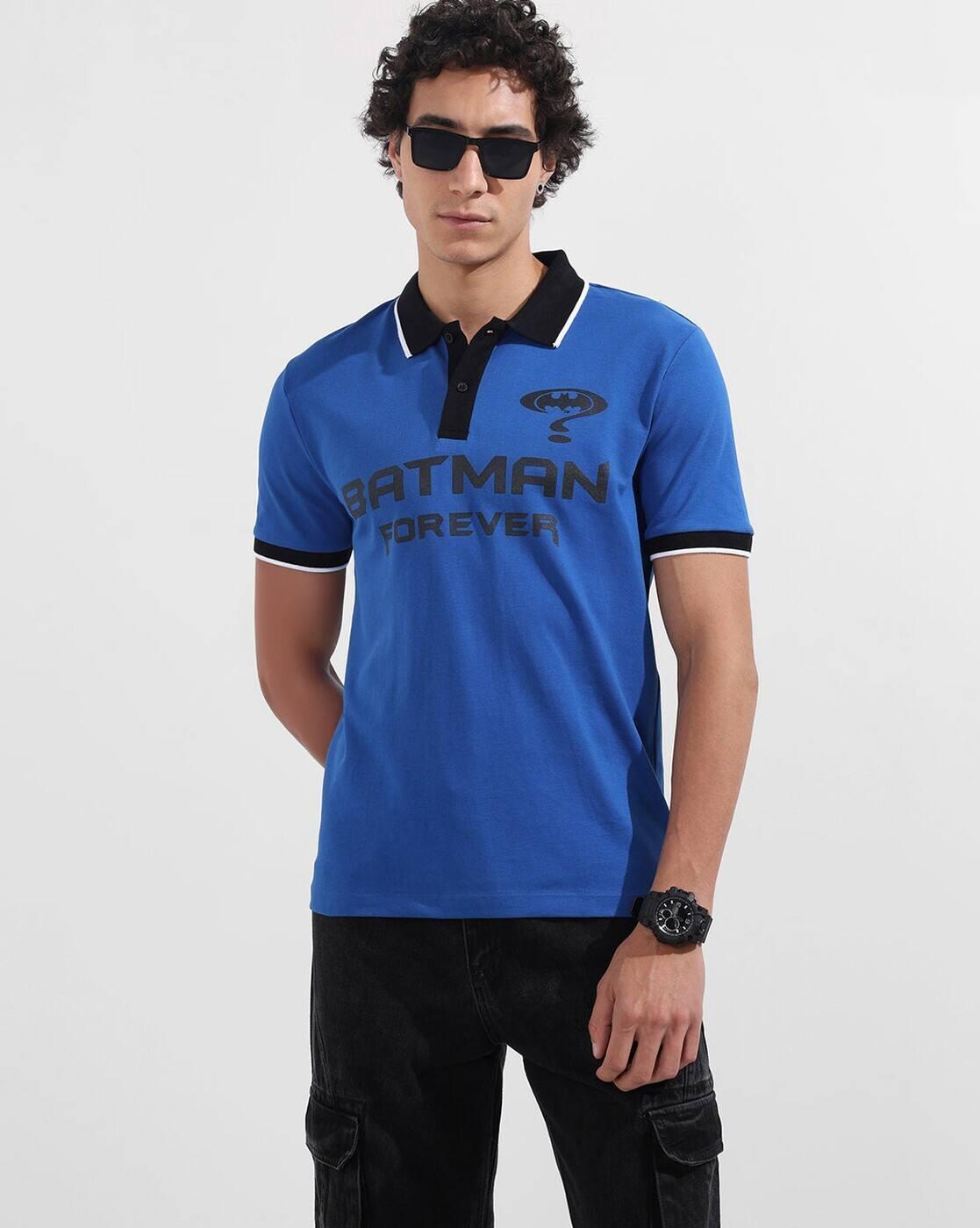 Batman - Men Batman Print Regular Fit Polo T-Shirt