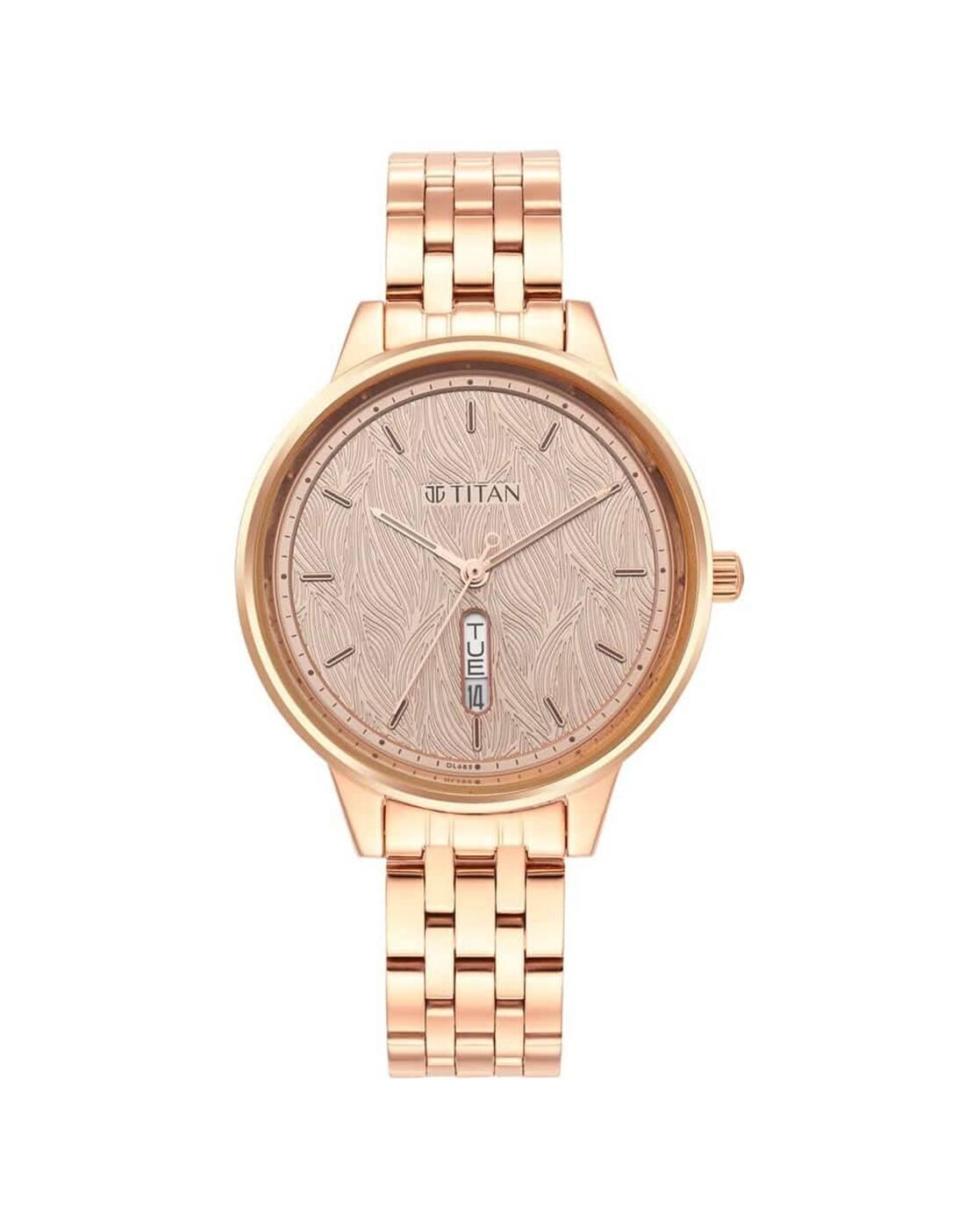 NQ2648WM01 Workwear Rose Gold Dial Red Stainless Steel Strap Watch