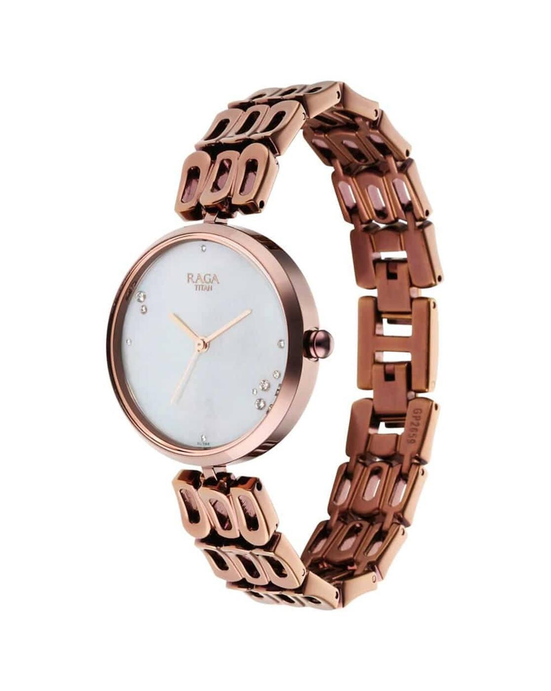 NQ2659QM01 Raga Chic - Mother Of Pearl Dial Metal Strap Watch