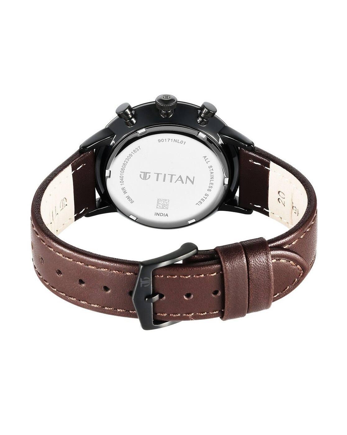 TITAN,MENS CASUAL,BROWN